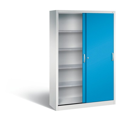 Schiebetürenschrank Acurado, H1950xB1200xT400mm, 7035/5012 von C+p