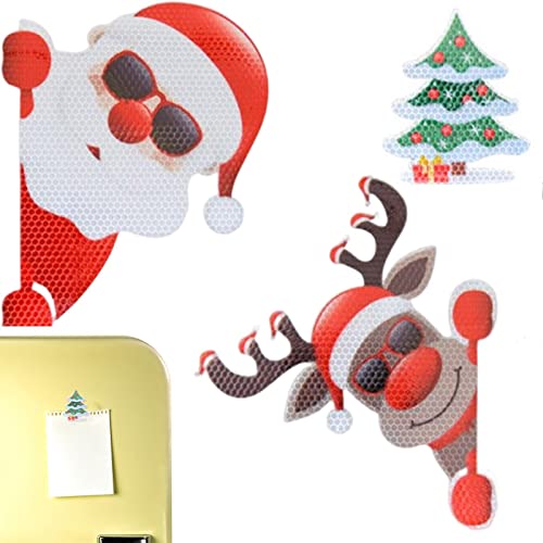 C/Y Thanksgiving Weihnachten Auto Magnet Dekorationen, Weihnachts-Garagentor-Magnet-Dekorationen mit reflektierenden Magneten, Reflektierende magnetische Dekoration mit Weihnachtsmuster für Auto von C/Y