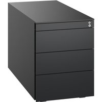 C+P Stahl-Rollcontainer, 563x430x781mm, 9005/9005 von C + P MÖBELSYSTEME