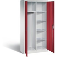 C+P Akten-/Garderobenschrank Acurado, H1950xB930xT400mm, Front Rubinrot, Korpus Lichtgrau (8920-312) von C + P Möbelsysteme