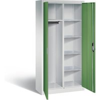 C+P Akten-/Garderobenschrank Acurado, H1950xB930xT400mm, Front Resedagrün, Korpus Lichtgrau (8920-312) von C + P Möbelsysteme