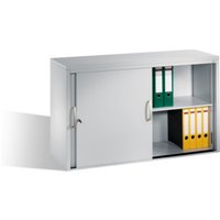 C+P Akten-Sideboard Acurado mit Schiebetüren, 2 x 2 Ordnerhöhen, H720xB1200xT400mm Front Lichtgrau Korpus Lichtgrau von C + P Möbelsysteme