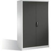 C+P Aktenschrank Acurado mit Drehtüren, 5 Ordnerhöhen, H1950xB1200xT600mm Front Schwarzgrau Korpus Lichtgrau von C + P Möbelsysteme