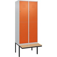 C+P Doppelstock-Spind Classic PLUS, Bank, 2 Abteile, 2120x800x815mm, 7035/2004 Verschluss Zylinderschloss Sitzbanktyp auskragend Material Sitzfläche Buche-Hartholz C+P Doppelstock-Spind Classic PLUS, Bank, 2 Abteile, 2120x800x815mm, 7035/2004 Verschluss Zylinderschloss Sitzbanktyp auskragend Material Sitzfläche Buche-Hartholz von C + P Möbelsysteme