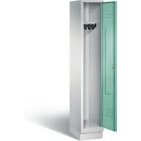 C+P Garderobenschrank Classic, H1800xB320xT500mm, Front Lichtgrün, Korpus Lichtgrau (8020-10) von C + P Möbelsysteme