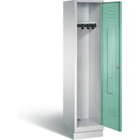 C+P Garderobenschrank Classic, H1800xB420xT500mm, Front Lichtgrün, Korpus Lichtgrau (8020-12) von C + P Möbelsysteme