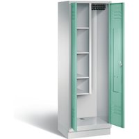 C+P Garderobenschrank Classic, H1800xB610xT500mm, Front Lichtgrün, Korpus Lichtgrau (8120-00) von C + P Möbelsysteme