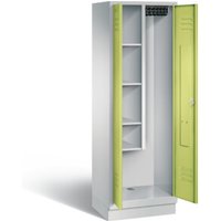 C+P Garderobenschrank Classic, H1800xB610xT500mm, Front Viridingrün, Korpus Lichtgrau (8120-00) von C + P Möbelsysteme