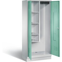 C+P Garderobenschrank Classic, H1800xB810xT500mm, Front Lichtgrün, Korpus Lichtgrau (8120-02) von C + P Möbelsysteme