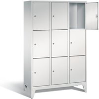 C+P Garderobenschrank Classic, H1850xB1200xT500mm, Front Lichtgrau, Korpus Lichtgrau (8010-323) von C + P Möbelsysteme