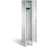 C+P Garderobenschrank Classic, H1850xB320xT500mm, Front Lichtgrau, Korpus Lichtgrau (8010-10) von C + P Möbelsysteme