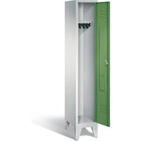 C+P Garderobenschrank Classic, H1850xB320xT500mm, Front Resedagrün, Korpus Lichtgrau (8010-10) von C + P Möbelsysteme