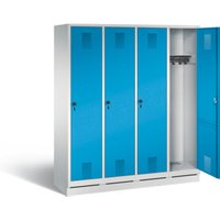 C+P Garderobenschrank Evolo, H1800xB1590xT500mm, Front Lichtblau, Korpus Lichtgrau (48020-42) von C + P Möbelsysteme