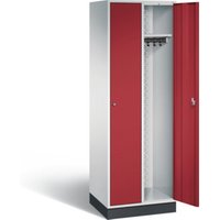 C+P Garderobenschrank Intro, H1950xB620xT490mm, Front Rubinrot, Korpus Lichtgrau (8170-201) C+P Garderobenschrank Intro, H1950xB620xT490mm, Front Rubinrot, Korpus Lichtgrau (8170-201) von C + P Möbelsysteme