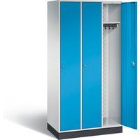 C+P Garderobenschrank Intro, H1950xB920xT490mm, Front Lichtblau, Korpus Lichtgrau (8170-301) C+P Garderobenschrank Intro, H1950xB920xT490mm, Front Lichtblau, Korpus Lichtgrau (8170-301) von C + P Möbelsysteme