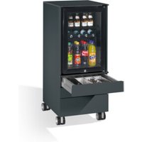 C+P Kühlschrank-Caddy Asisto für Besteck und Geschirr, H1150xB500xT600mm Schwarzgrau von C + P Möbelsysteme