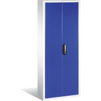 C+P Magazinschrank mit 6 Böden zur Aufnahme von Sichtlagerkästen, H1690xB700xT300mm Front Enzianblau Korpus Lichtgrau von C + P Möbelsysteme