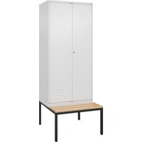C+P PSA Doppel-Spind Classic PLUS, Bank, 2 Abteile, 2120x800x815mm, 9016/9016 Verschluss Zylinderschloss Sitzbanktyp untergebaut Material Sitzfläche Buche-Hartholz C+P PSA Doppel-Spind Classic PLUS, Bank, 2 Abteile, 2120x800x815mm, 9016/9016 Verschluss Zylinderschloss Sitzbanktyp untergebaut Material Sitzfläche Buche-Hartholz von C + P Möbelsysteme