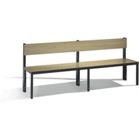 C+P Sitzbank mit Rückenlehne, Basic Plus, H796xB1960xT407mm, Gestell Schwarzgrau / Dekor Eiche Sereno (8062-300) C+P Sitzbank mit Rückenlehne, Basic Plus, H796xB1960xT407mm, Gestell Schwarzgrau / Dekor Eiche Sereno (8062-300) von C + P Möbelsysteme