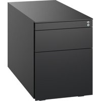 C+P Stahl-Rollcontainer, 563x430x781mm, 9005/9005 von C + P Möbelsysteme