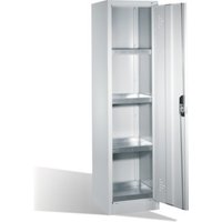 C+P Umweltschrank mit Drehtür, 4 Wannenböden, H1950xB500xT500mm Front Lichtgrau Korpus Lichtgrau von C + P Möbelsysteme