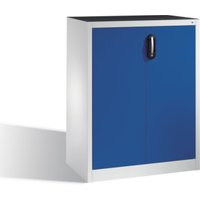 C+P Werkzeug-Beistellschrank mit Drehtüren, innen 2 Böden, H1200xB930xT500mm Front Enzianblau Korpus Lichtgrau von C + P Möbelsysteme