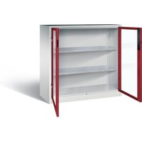 C+P Werkzeugschrank Acurado, H1200xB1200xT500mm, Front Rubinrot, Korpus Lichtgrau (8531-055) von C + P Möbelsysteme