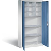 C+P Werkzeugschrank Acurado, H1950xB930xT400mm, Front Fernblau, Korpus Lichtgrau (8920-314) von C + P Möbelsysteme