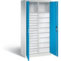 C+P Werkzeugschrank Acurado, H1950xB930xT500mm, Front Lichtblau, Korpus Lichtgrau (8921-303) von C + P Möbelsysteme