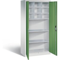 C+P Werkzeugschrank Acurado, H1950xB930xT500mm, Front Resedagrün, Korpus Lichtgrau (8921-314) von C + P Möbelsysteme