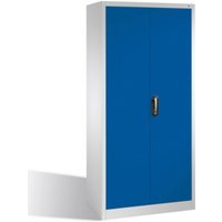 C+P Werkzeugschrank mit Drehtüren, innen 4 Böden, H1950xB930xT400mm Front Enzianblau Korpus Lichtgrau von C + P Möbelsysteme