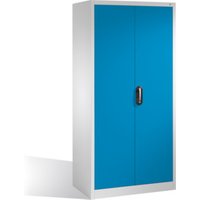 C+P Werkzeugschrank mit Drehtüren, innen 4 Böden, H1950xB930xT600mm Front Lichtblau Korpus Lichtgrau von C + P Möbelsysteme