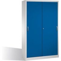 C+P Werkzeugschrank mit Schiebetüren innen 4 Böden Front Enzianblau Korpus Lichtgrau C+P Werkzeugschrank mit Schiebetüren innen 4 Böden Front Enzianblau Korpus Lichtgrau von C + P Möbelsysteme