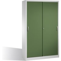 C+P Werkzeugschrank mit Schiebetüren innen 4 Böden Front Resedagrün Korpus Lichtgrau C+P Werkzeugschrank mit Schiebetüren innen 4 Böden Front Resedagrün Korpus Lichtgrau von C + P Möbelsysteme