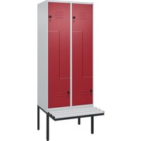 C+P Z-Spind Classic PLUS, Bank, 4 Fächer, 2120x800x815mm, 7035/3003 Verschluss Sicherheits-Drehriegel Sitzbanktyp auskragend Material Sitzfläche Kunststoff C+P Z-Spind Classic PLUS, Bank, 4 Fächer, 2120x800x815mm, 7035/3003 Verschluss Sicherheits-Drehriegel Sitzbanktyp auskragend Material Sitzfläche Kunststoff von C + P Möbelsysteme