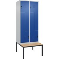 C+P Z-Spind Classic PLUS, Bank, 4 Fächer, 2120x800x815mm, 7035/5010 Verschluss Sicherheits-Drehriegel Sitzbanktyp untergebaut Material Sitzfläche Buche-Hartholz C+P Z-Spind Classic PLUS, Bank, 4 Fächer, 2120x800x815mm, 7035/5010 Verschluss Sicherheits-Drehriegel Sitzbanktyp untergebaut Material Sitzfläche Buche-Hartholz von C + P Möbelsysteme