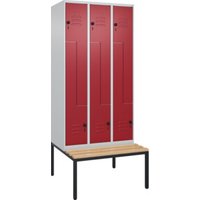 C+P Z-Spind Classic PLUS, Bank, 6 Fächer, 2120x900x815mm, 7035/3003 Verschluss Sicherheits-Drehriegel Sitzbanktyp untergebaut Material Sitzfläche Buche-Hartholz C+P Z-Spind Classic PLUS, Bank, 6 Fächer, 2120x900x815mm, 7035/3003 Verschluss Sicherheits-Drehriegel Sitzbanktyp untergebaut Material Sitzfläche Buche-Hartholz von C + P Möbelsysteme