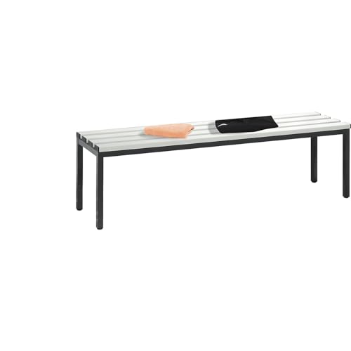 C + P Möbelsysteme C+P | Garderobenbank Basic | Kunststoffleisten | Länge 1500 mm | lichtgrau von C + P Möbelsysteme