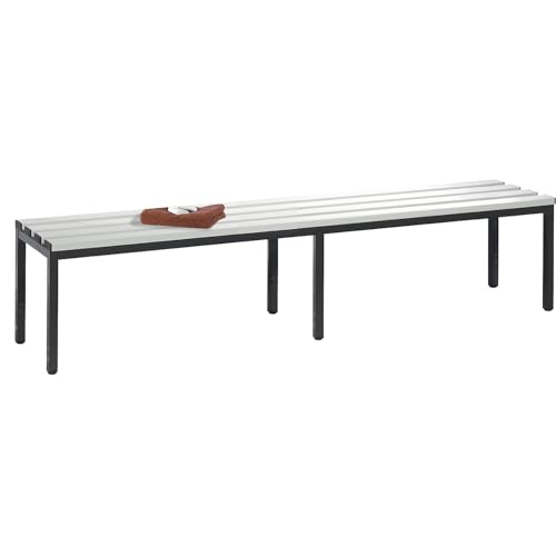 C + P Möbelsysteme C+P | Garderobenbank Basic | Kunststoffleisten | Länge 1960 mm | lichtgrau von C + P Möbelsysteme