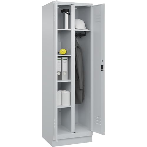 C + P Möbelsysteme C+P | Putzmittelspind Classic Plus | 1 Abteil | Trennwand mittig | lichtgrau | B 600 mm | mit Bodensockel | Drehriegel C + P Möbelsysteme C+P | Putzmittelspind Classic Plus | 1 Abteil | Trennwand mittig | lichtgrau | B 600 mm | mit Bodensockel | Drehriegel von C + P Möbelsysteme