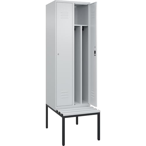 C + P Möbelsysteme C+P | Schwarz-Weiß-Spind Classic Plus Sitzbank | schmal | 2 Abteile | Trennwand verkürzt | lichtgrau | B 600 mm | Zylinderschloss | untergebaut | Kunststoff C + P Möbelsysteme C+P | Schwarz-Weiß-Spind Classic Plus Sitzbank | schmal | 2 Abteile | Trennwand verkürzt | lichtgrau | B 600 mm | Zylinderschloss | untergebaut | Kunststoff von C + P Möbelsysteme