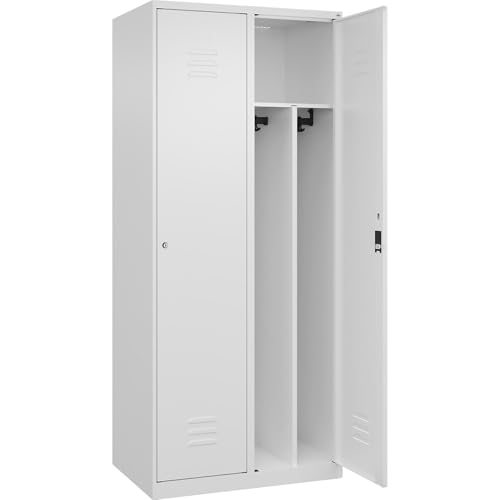 C + P Möbelsysteme C+P | Schwarz-Weiß-Spind Classic Plus | schmal | 2 Abteile | Trennwand verkürzt | verkehrsweiß | B 800 mm | mit Bodengleitern | Zylinderschloss | Trennwand mittig C + P Möbelsysteme C+P | Schwarz-Weiß-Spind Classic Plus | schmal | 2 Abteile | Trennwand verkürzt | verkehrsweiß | B 800 mm | mit Bodengleitern | Zylinderschloss | Trennwand mittig von C + P Möbelsysteme