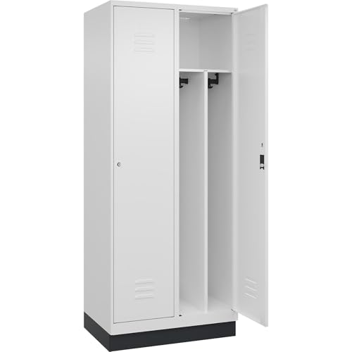 C + P Möbelsysteme C+P | Schwarz-Weiß-Spind Classic Plus | schmal | 2 Abteile | Trennwand verkürzt | verkehrsweiß | B 800 mm | mit Bodensockel | Zylinderschloss | Trennwand mittig C + P Möbelsysteme C+P | Schwarz-Weiß-Spind Classic Plus | schmal | 2 Abteile | Trennwand verkürzt | verkehrsweiß | B 800 mm | mit Bodensockel | Zylinderschloss | Trennwand mittig von C + P Möbelsysteme