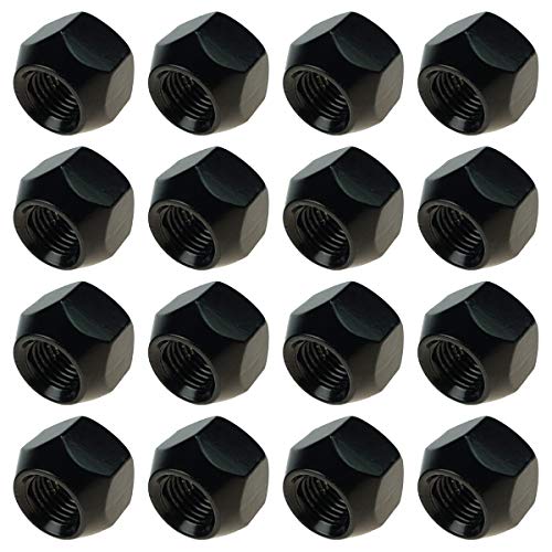 16x Offene Radmuttern Muttern M12x1,5 für STAHLFELGEN Schwarz Verzinkt von C CARBONADO