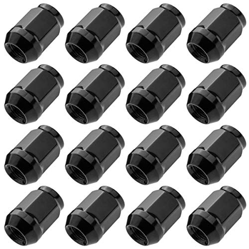 C CARBONADO 16 Stück Radmutter M12x1,5 35mm SW19 Kegel Radnuss geschlossen Schwarz Chrom von C CARBONADO