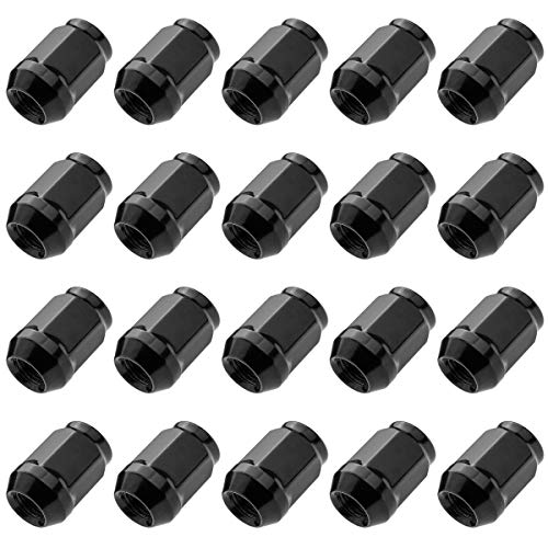 C CARBONADO 20 Stück Radmutter M12x1,5 35mm SW19 Kegelbund Geschlossen Schwarz Chrom von C CARBONADO