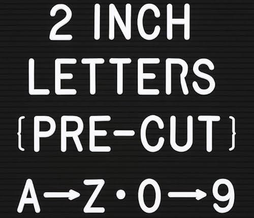 C CRYSTAL LEMON 5.1 cm Letterboard Letterboard Letters - 186 White Changeable Plastic Letters and Numbers Only for Felt Letter Boards - Letter Board Accessories Set von C CRYSTAL LEMON