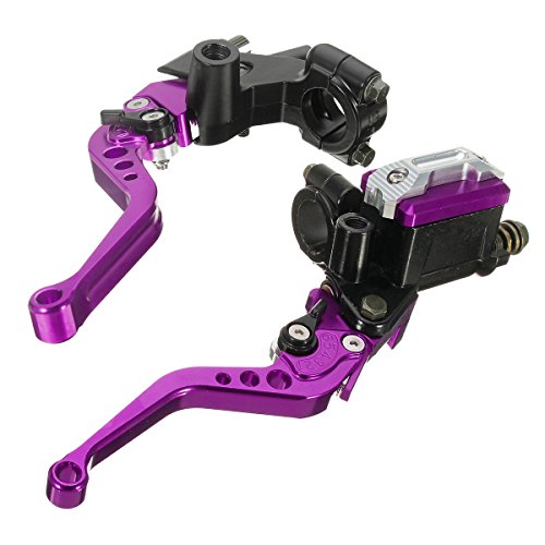 C-FUNN 7/8Inch 22Mm CNC Universal Motorcycle Brake Clutch Master Cylinder Lever Reservoir - Lila von C-FUNN