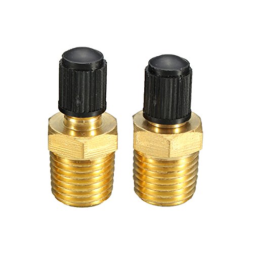 GOZAR 1/4inch Npt Vernickelt Messing Luftkompressor Tank Füllventile Schrader von C-FUNN