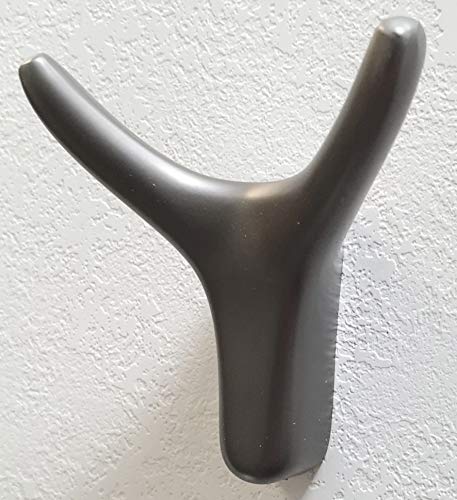 C-G Wandhaken anthrazit grau matt Metall Handtuchhalter Garderobenhalter Kleiderhaken von C-G